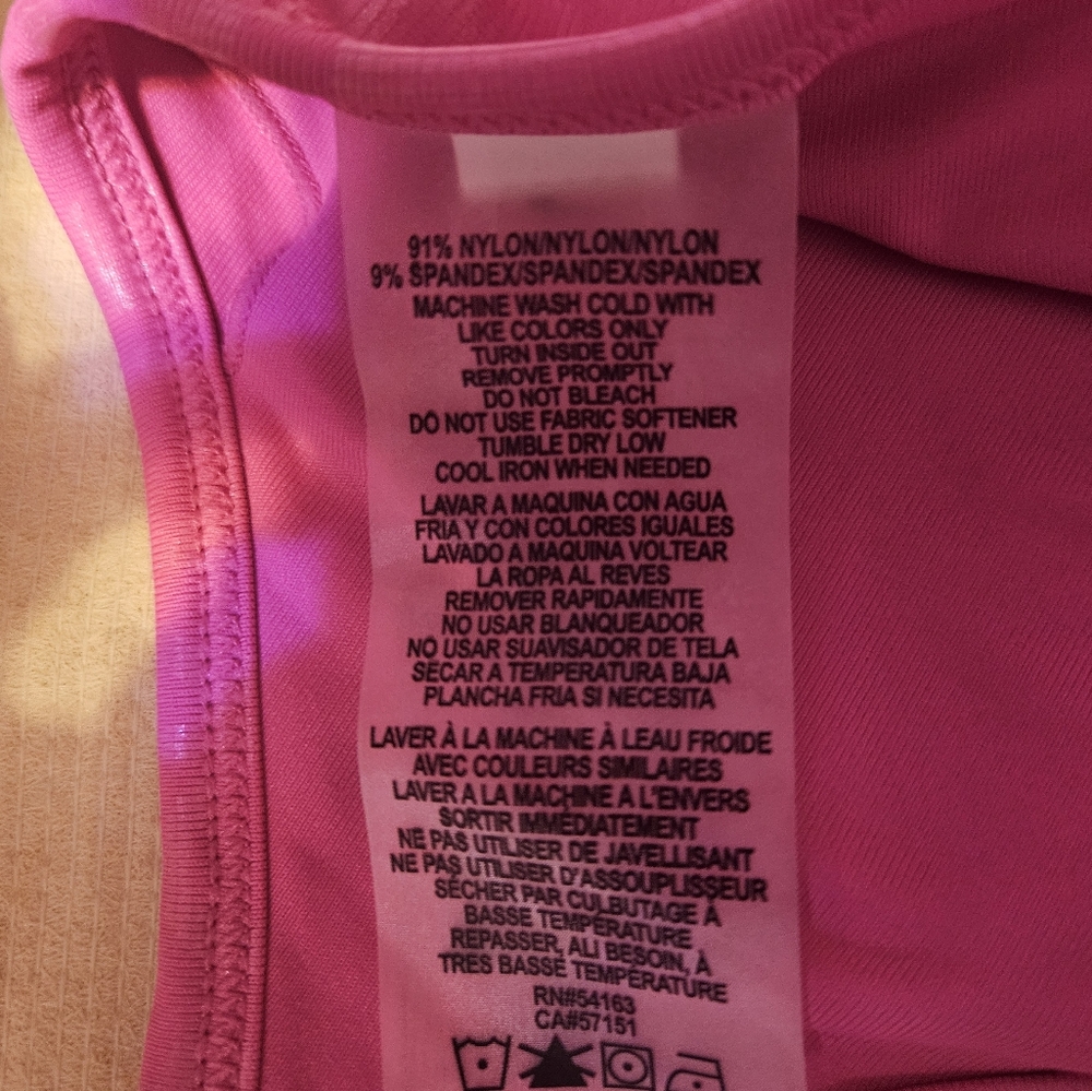 💗Calvin Klein Pink Performance Athletic Strappy Crop Top Tank - Size Medium NWT - Picture 10 of 10